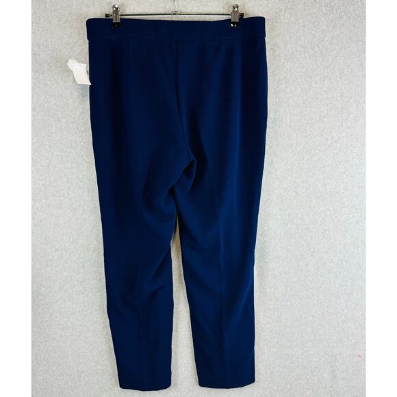 New Kasper Woman Sz 1X Plus Dress Pants Pull On Comfort Waist Blue Crepe  NWT - Picture 8 of 9